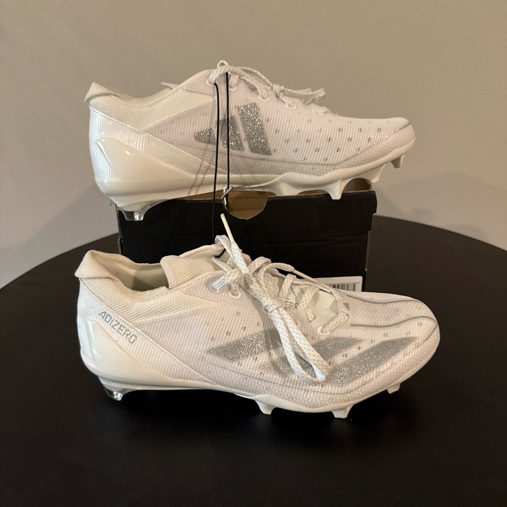 Adidas Adizero Football Cleats White/Silver - Men’s 7